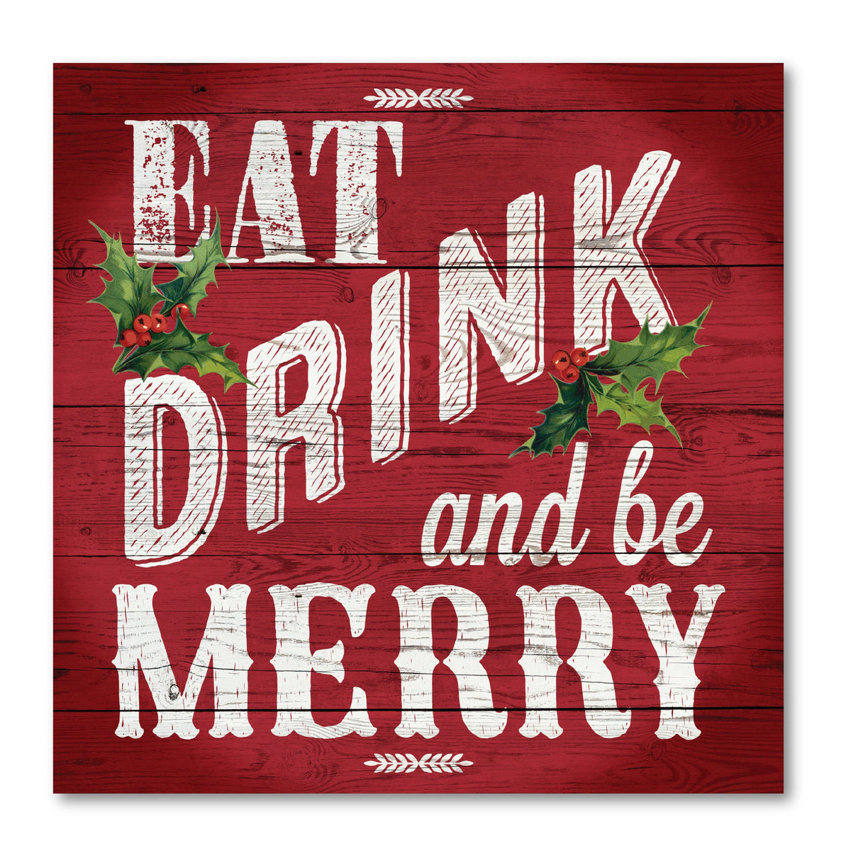 Eat Drink & Be Merry Gallery-Wrapped Canvas Wall Art
