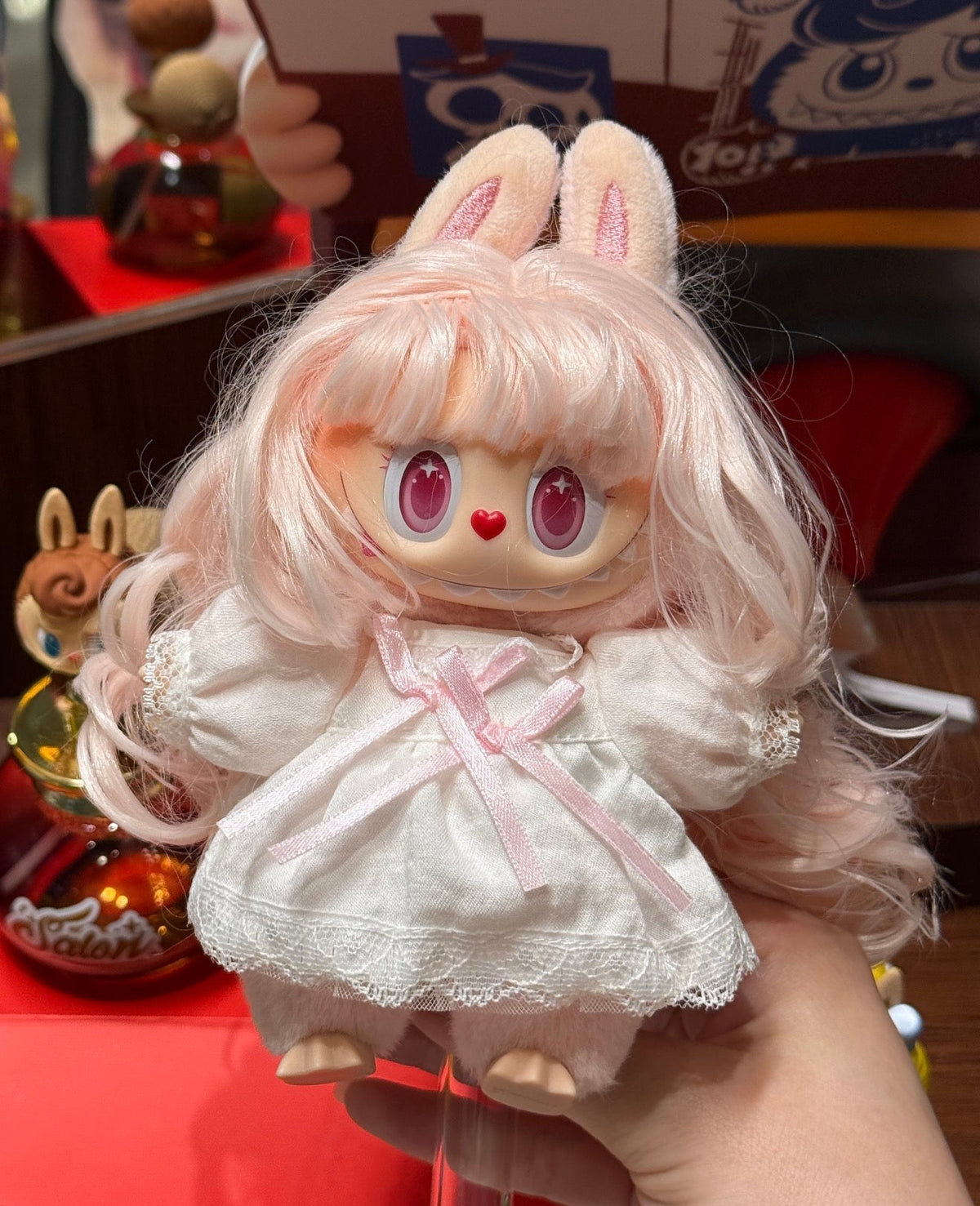 The Monsters Labubu Hair Salon Series Vinyl Plush Pendant