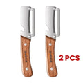 Fruit Peeling Knife Set 2pcs, Stainless Steel Pineapple Eye Remover & Sugar Cane Rind Cutter