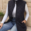 Corinne | Diamond-Quilted Longline Gilet