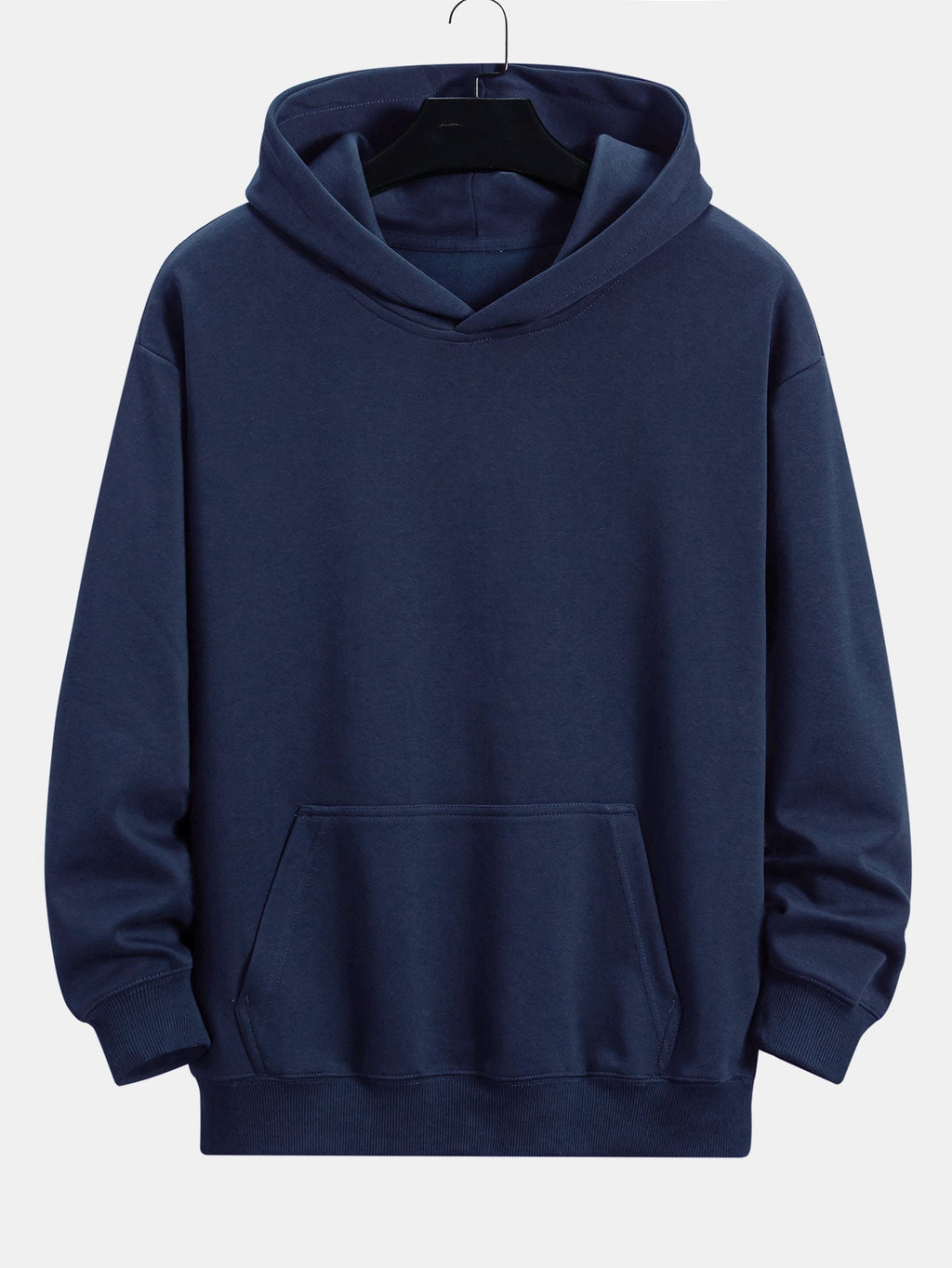Relax-Fit-Kapuzenpullover mit Pflaumenblüten-Slogan auf dem Rücken