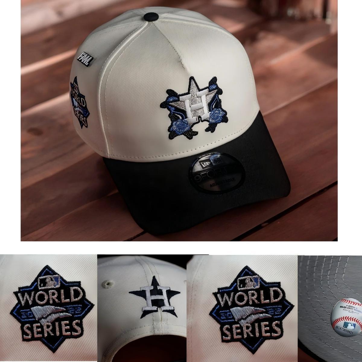 New Era x FAM. Houston Astros World Series 9FORTY Adjustable Cap – Cream/Black