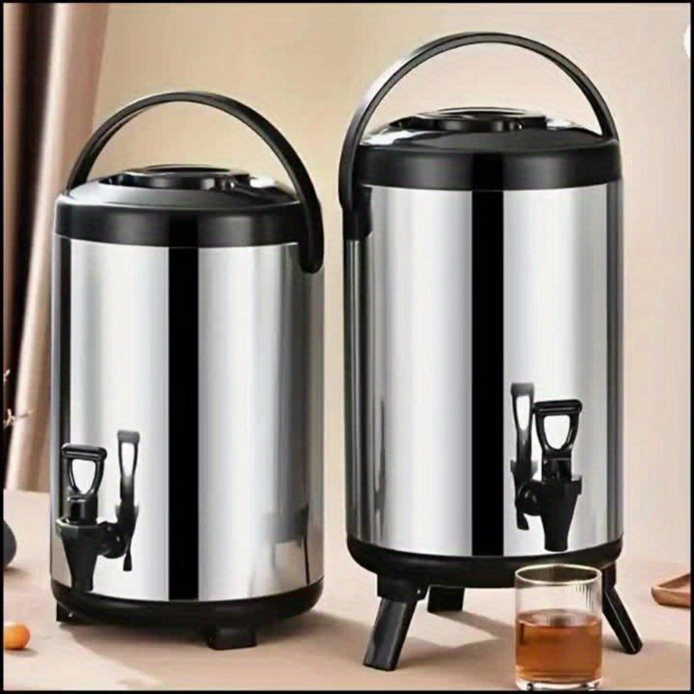 Beverage Dispenser with Spigot Insulated Drink Bucket for Hot Cold Coffee Tea Juice Water Party Catering Drink Container 6L