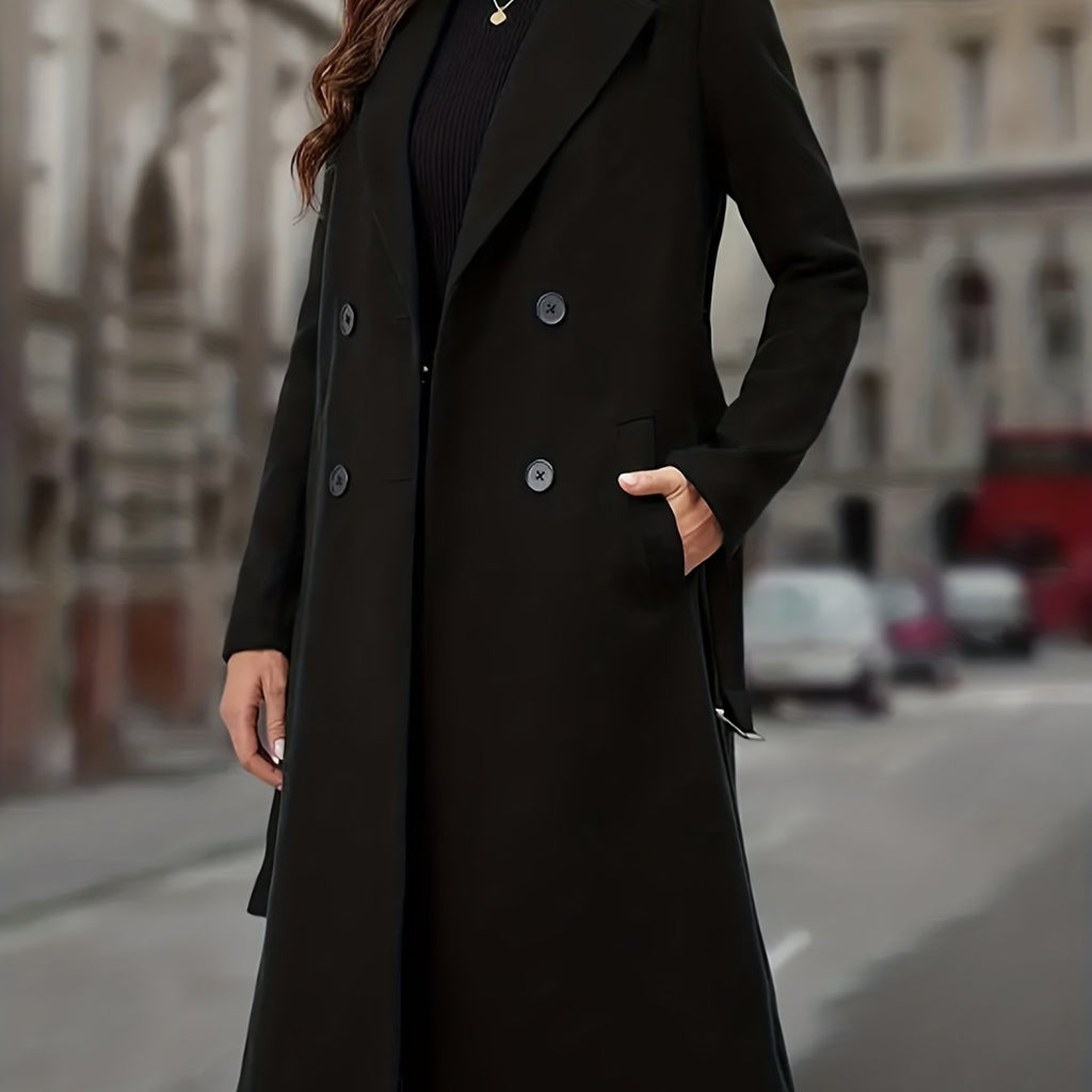 Cassandra | Zweireihiger langer Mantel