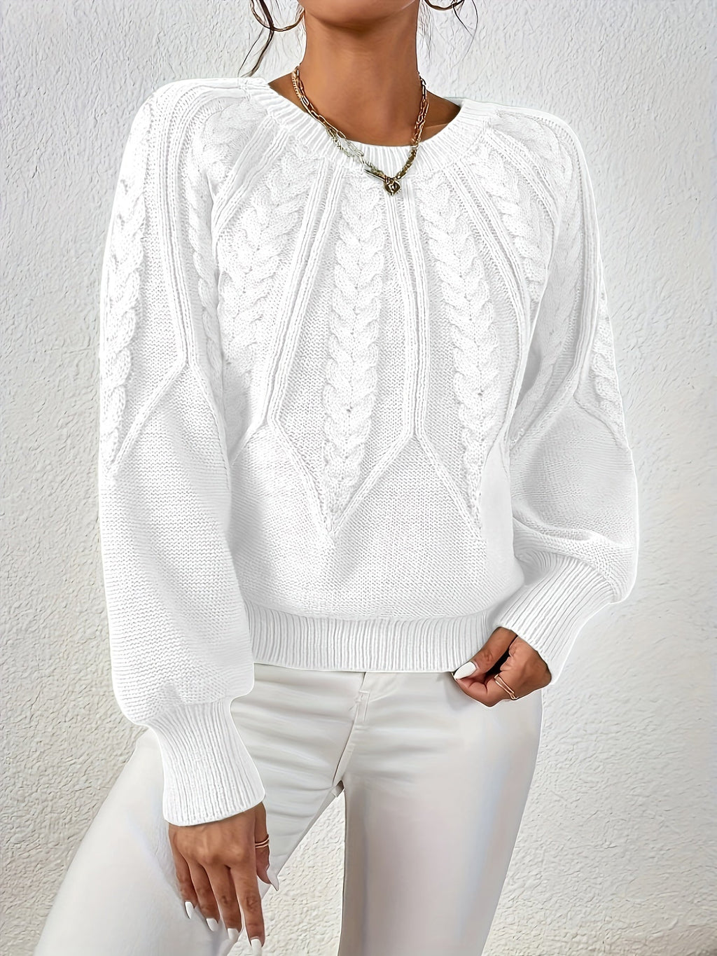 Ophelia | Entspannter Zopfmuster-Pullover