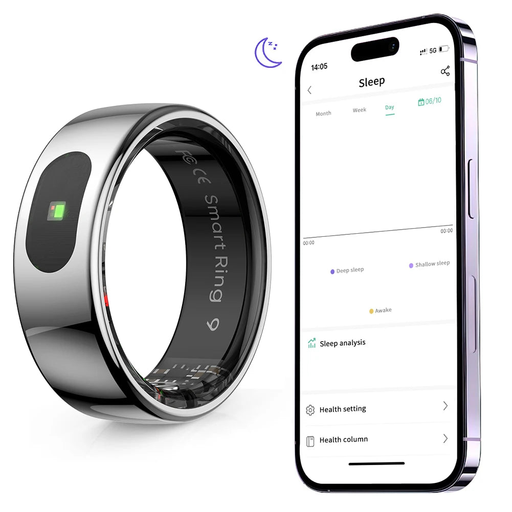 Smart Ring Health Sleep Monitor Waterproof Fitness Tracker