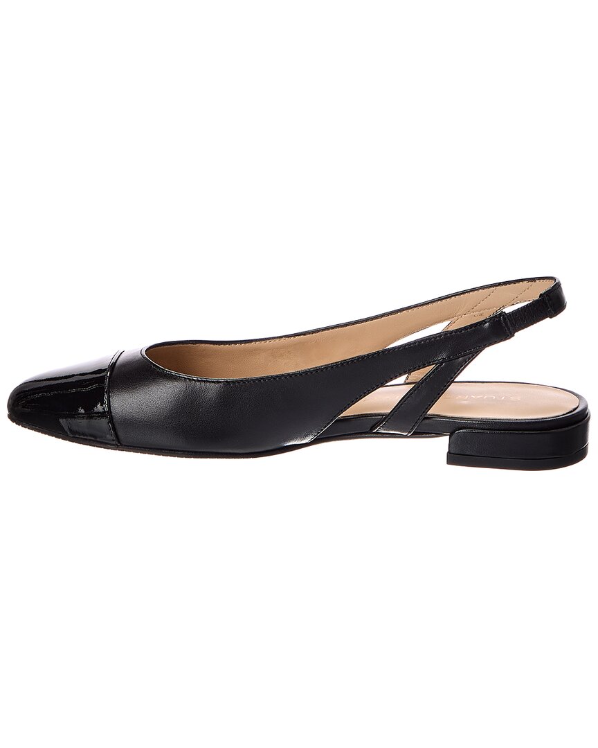 Stuart Weitzman Sleek Leather Slingback Flat