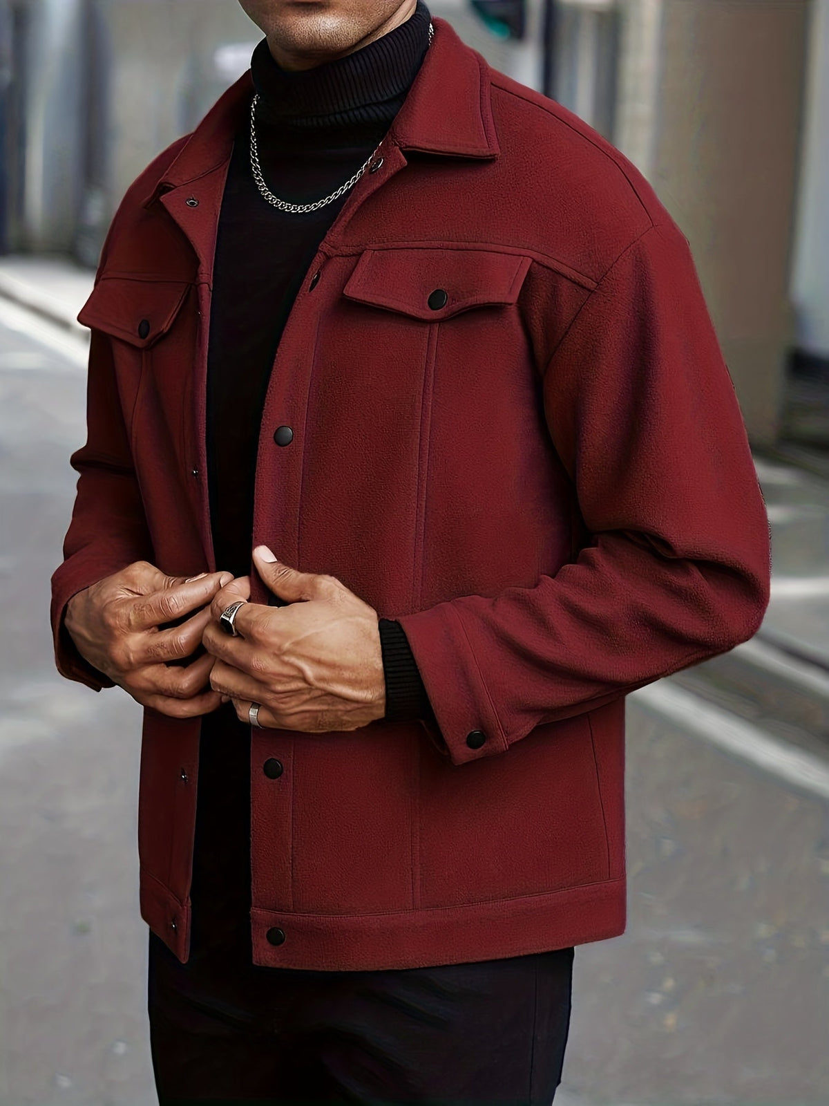 Roderick | Moderne Jacke mit Druckknöpfen