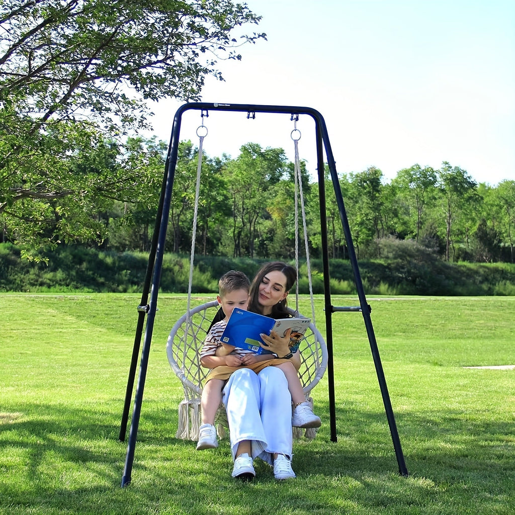 1.3-Inch Foldable Hammock Chair Stand with Weather-Resistant Finish and Tool-Free Assembly