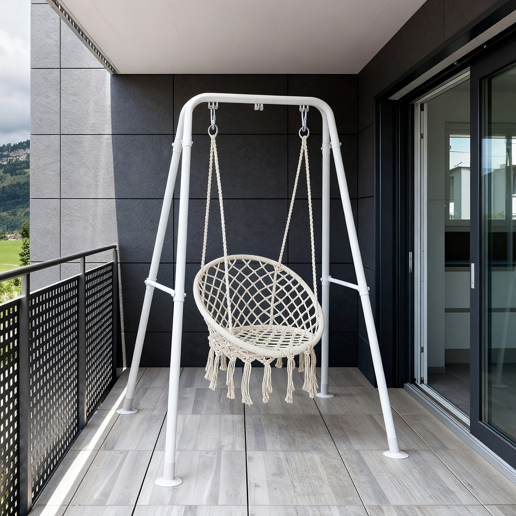 1.3-Inch Foldable Hammock Chair Stand with Weather-Resistant Finish and Tool-Free Assembly