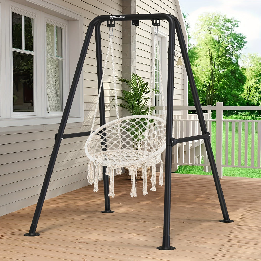 1.3-Inch Foldable Hammock Chair Stand with Weather-Resistant Finish and Tool-Free Assembly