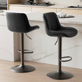 Bar Stool Adjustable Swivel Pedestal Seat with Channel Back, Footrest, Six Colors and Sets of 1 to 4