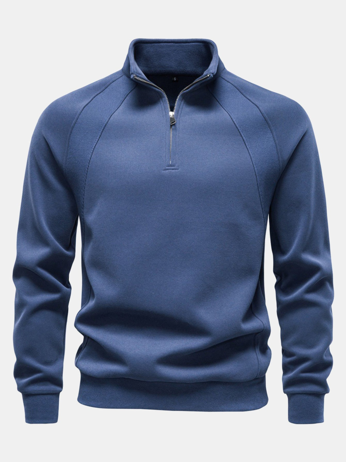Quarter-Zip Stand Collar Sweatshirt