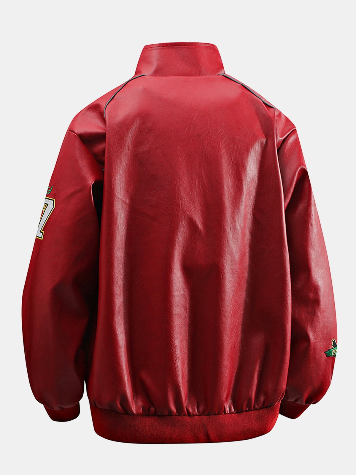Embroidered Racing Leather Jacket