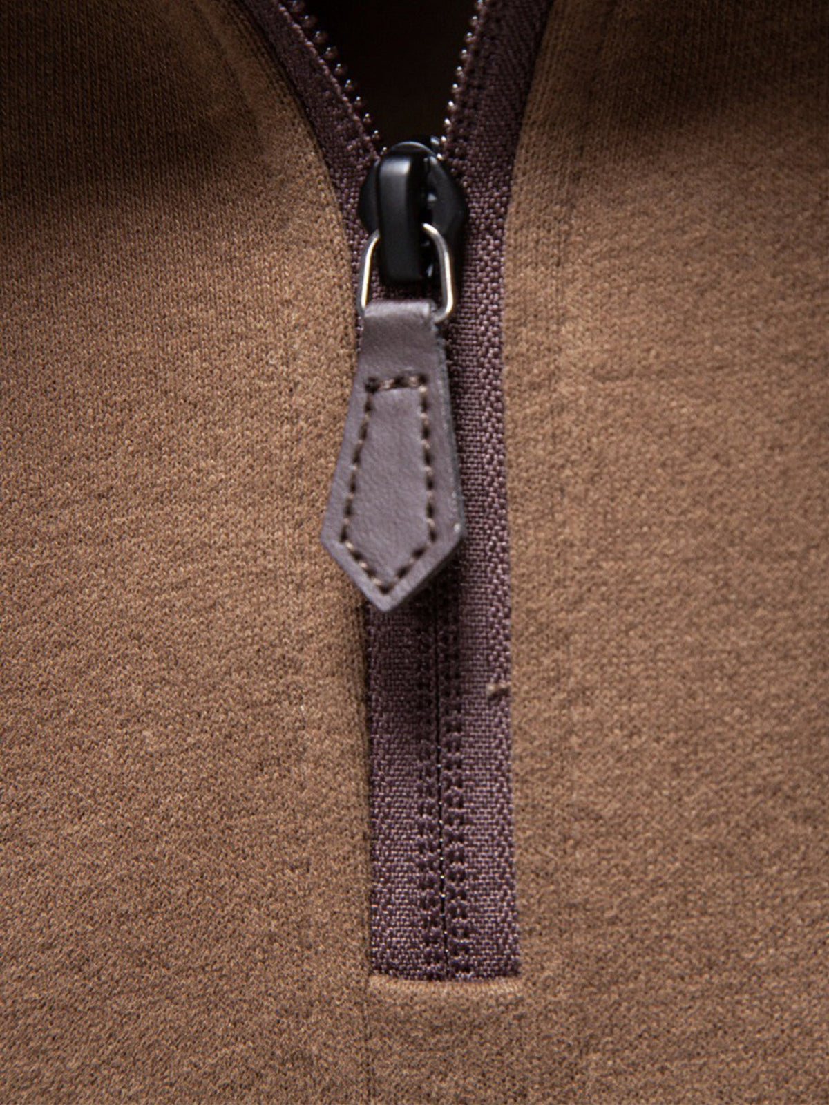 Contrast Quarter-Zip Stand Collar Sweatshirt