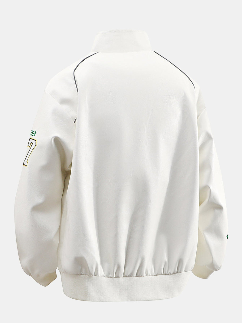Embroidered Racing Leather Jacket