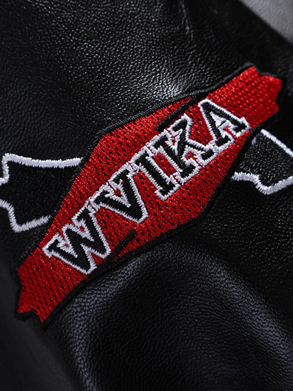 Embroidered Racing Leather Jacket