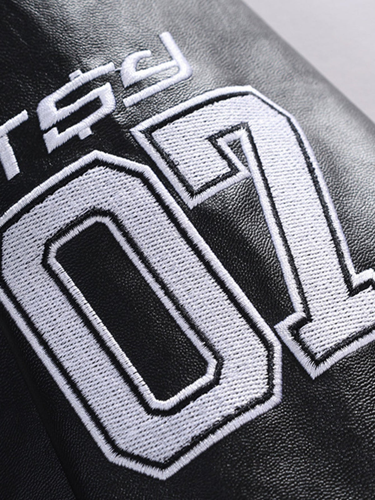 Embroidered Racing Leather Jacket