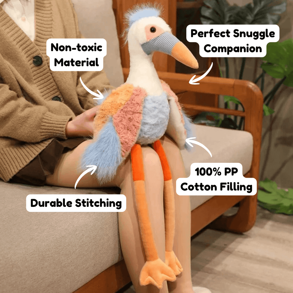 Peaches the Fluffy Crane Plush