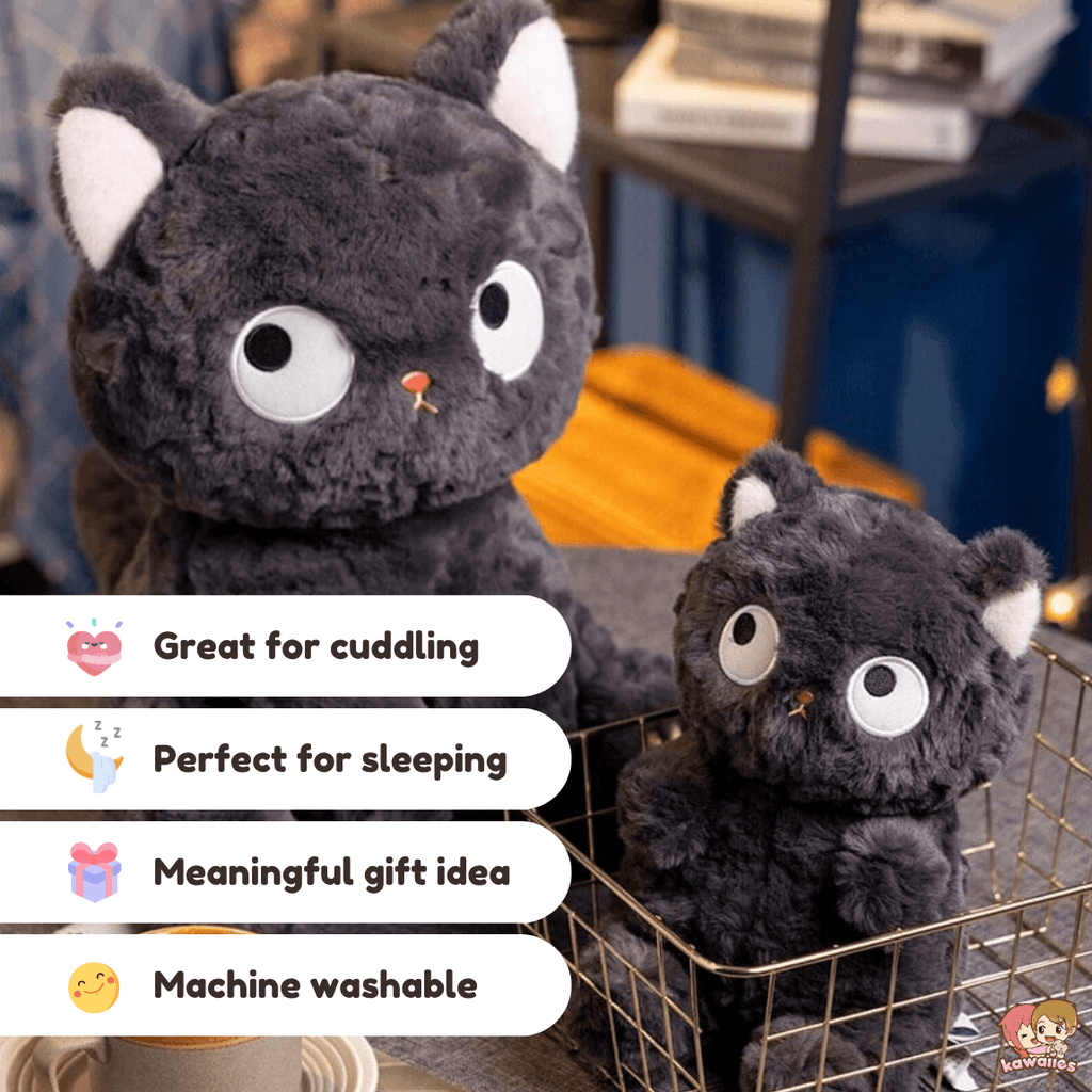 Jiji the Cute Fluffy Black Cat Plushie | Limited stock