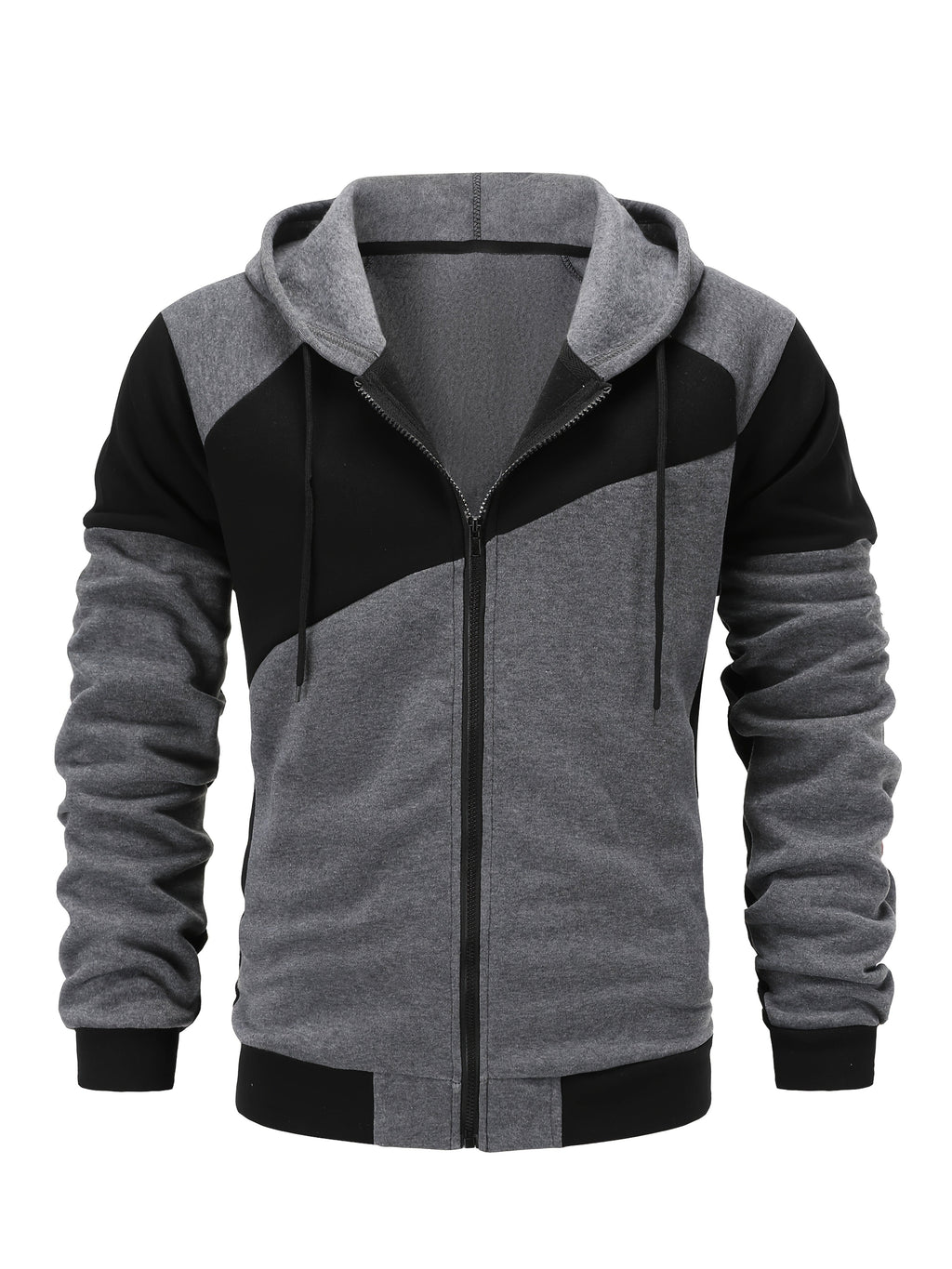Xavier | Colour Block Zip-Up Hooded Jacket