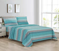 Bibb Home Egyptian Luxury 1800 Microfiber Count Printed 4 Piece Sheet Set