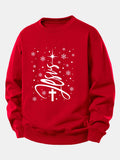 Christmas Jesus Print Relax Fit Sweatshirt