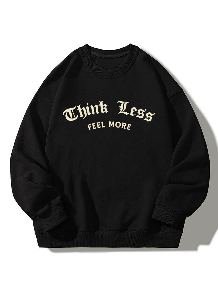 Slogan Rose Back Print Relaxed Sweatshirt