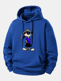 Sunglasses Rabbit Print Relax Fit Hoodie