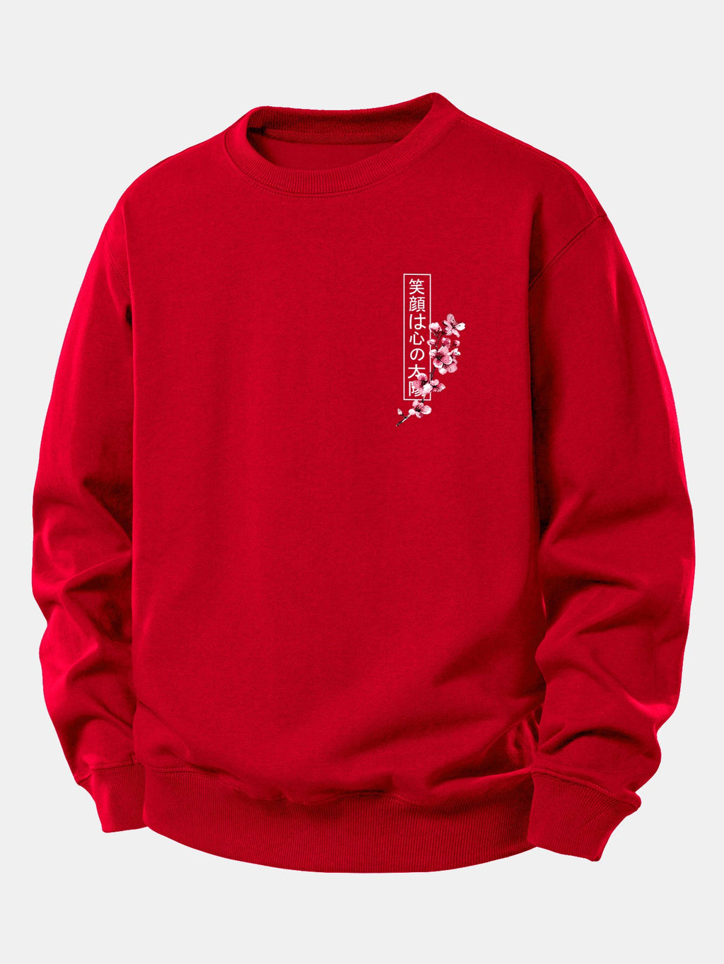 Japanese Samurai Katana Koi Fish Sakura Print Relax Fit Sweatshirt