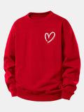 Heart Print Relax Fit Sweatshirt