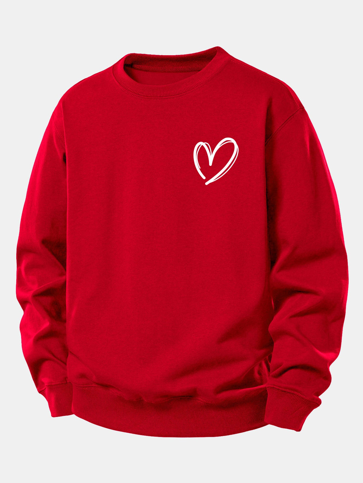 Heart Print Relax Fit Sweatshirt