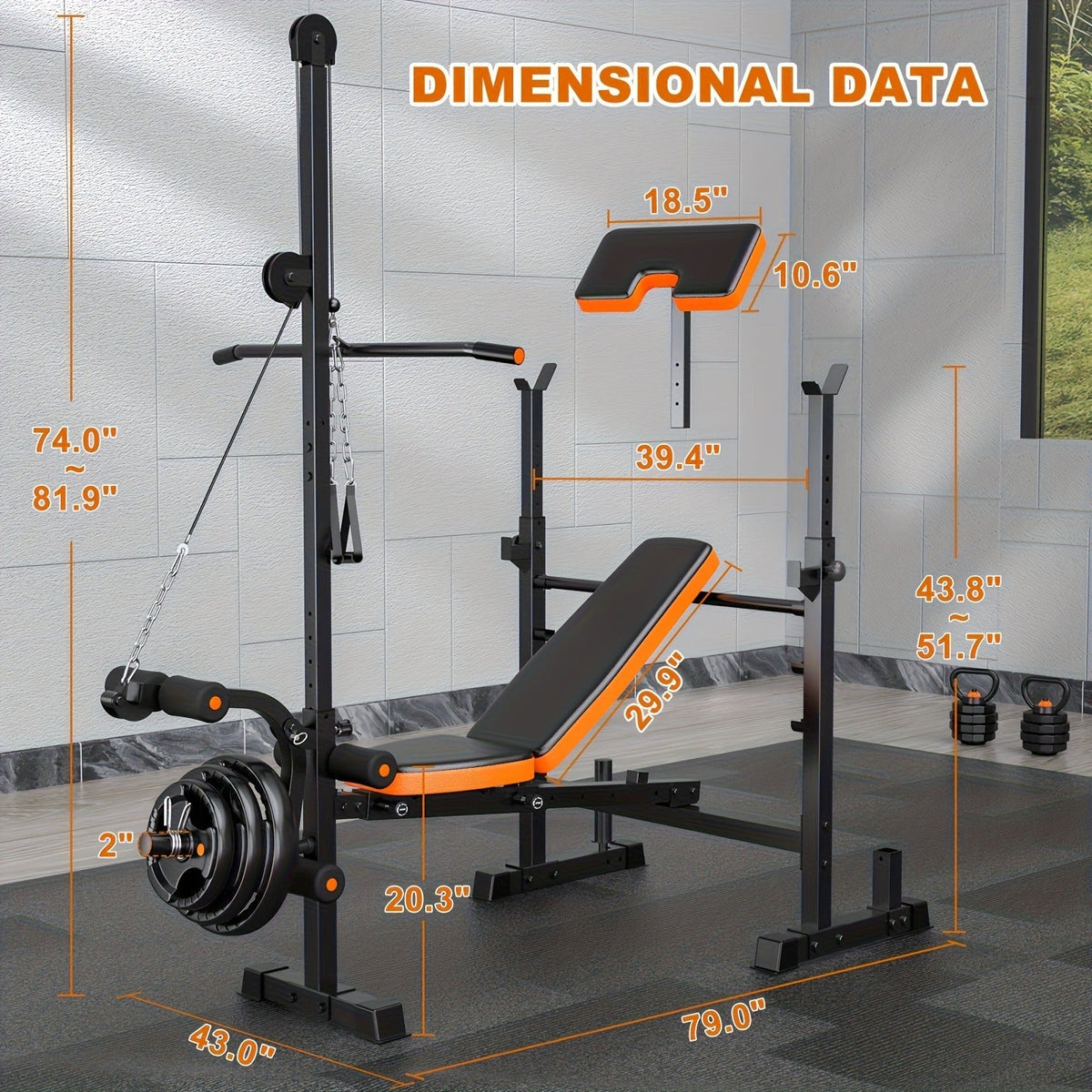 Adjustable Weight Bench in a Foldable 14-in-1 770lb Capacity Design for Full Body Strength Training at Home