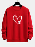 Heart Paw Print Relax Fit Sweatshirt