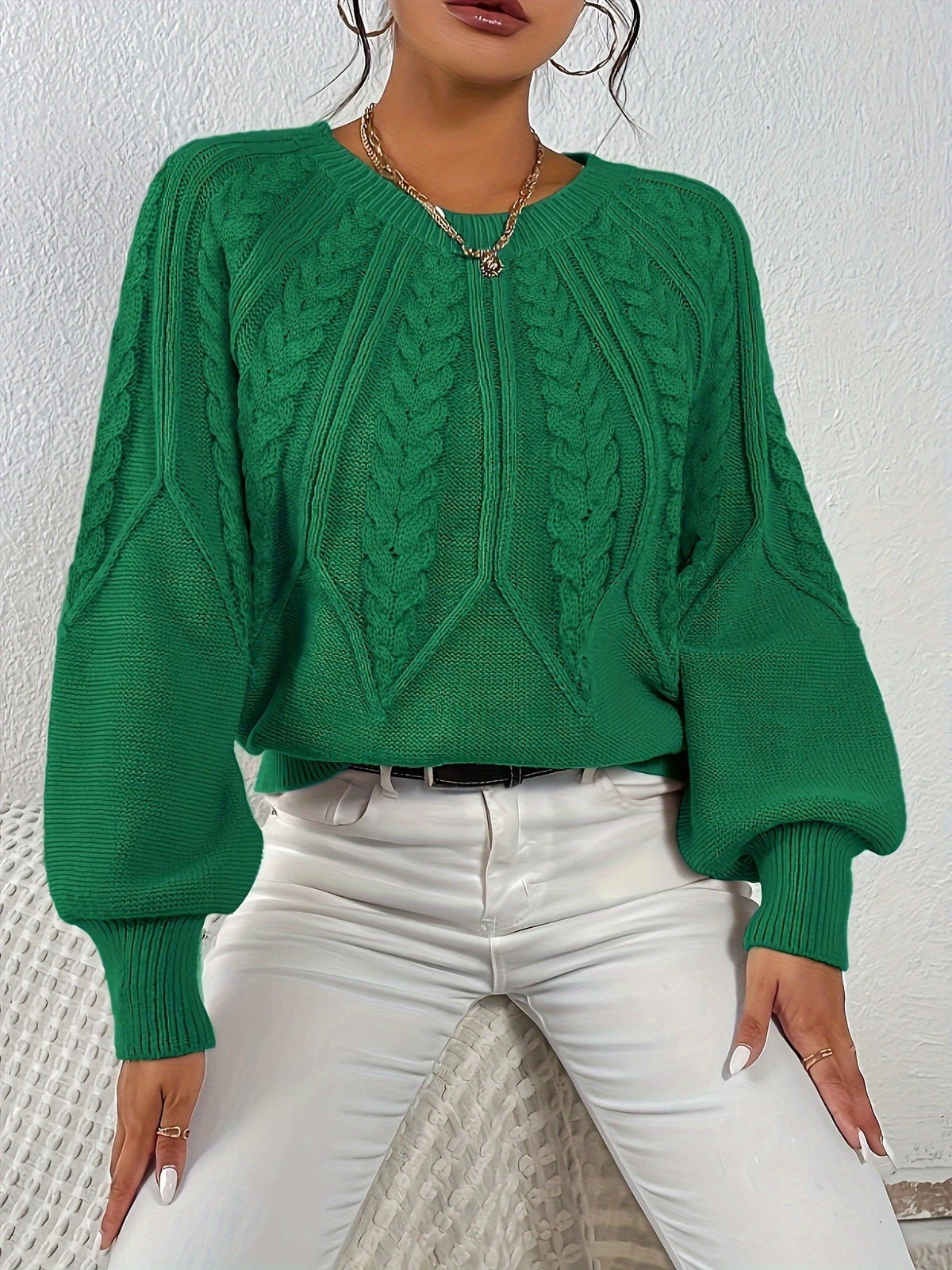 Ophelia | Entspannter Zopfmuster-Pullover