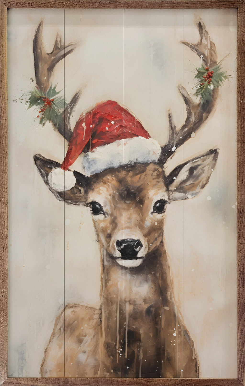 Kendrick Home Reindeer With Hat By Petals Prints Design