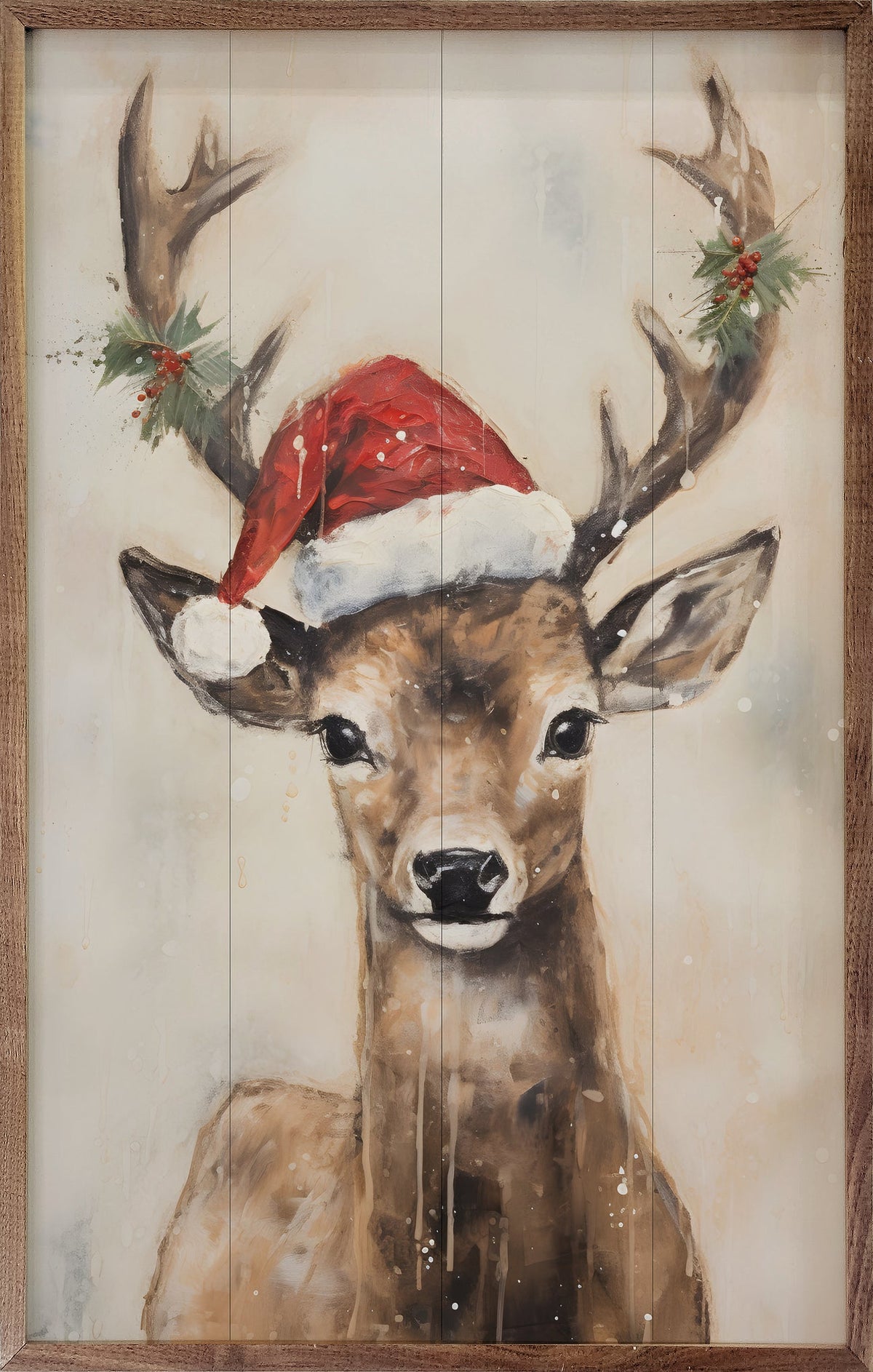 Kendrick Home Reindeer With Hat By Petals Prints Design