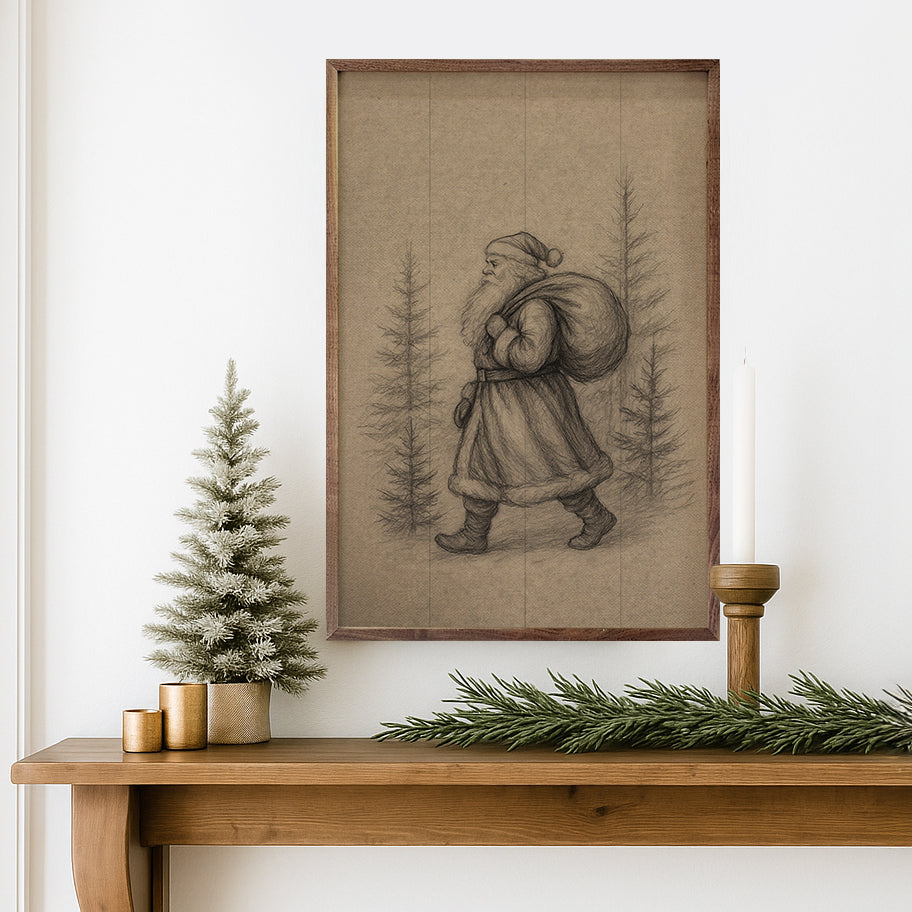 Kendrick Home Saint Nick Walking Through Pines