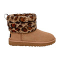 UGG Fluff Mii Quilted Leopard Fleece Lined Women's — leopard Print