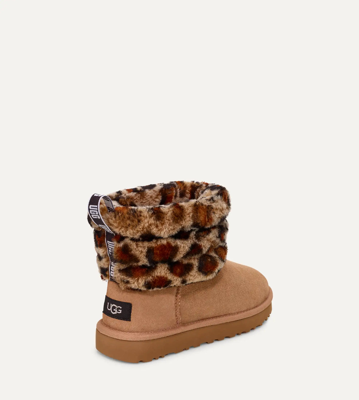 UGG Fluff Mii Quilted Leopard Fleece Lined Women's — leopard Print