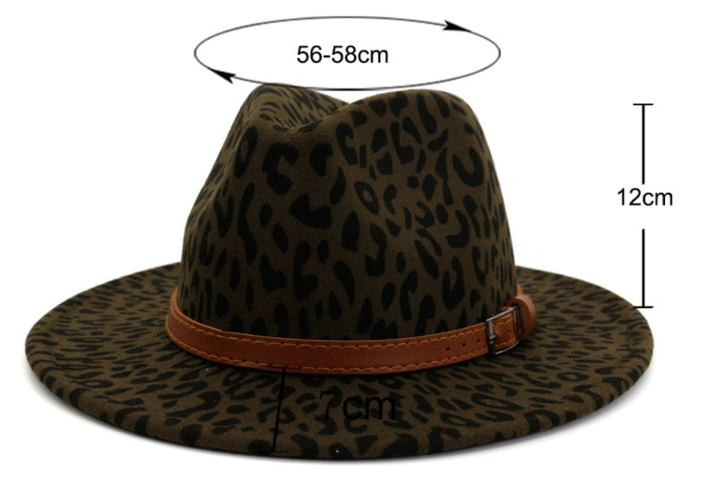 Cleveland Animal Print Felt Wool Fedora Hat with Band