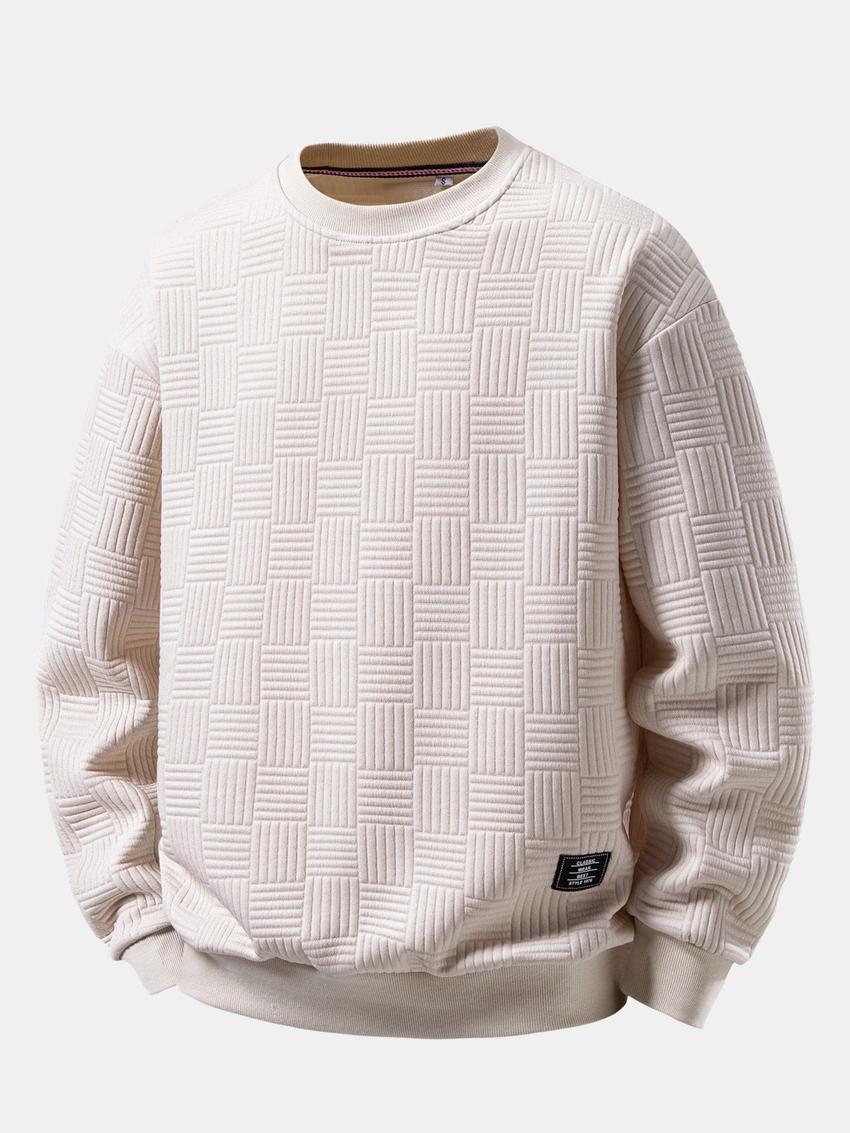 Relaxed Fit Stripe Jacquard Sweatshirt