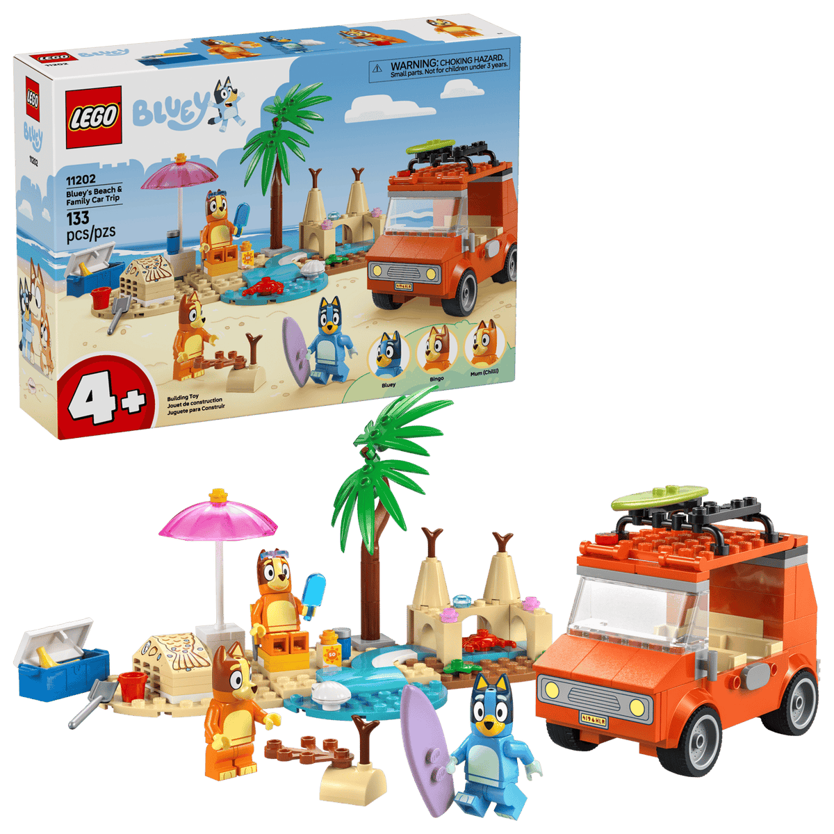 11202 Lego Bluey Vacances à la plage en famille avec Bluey