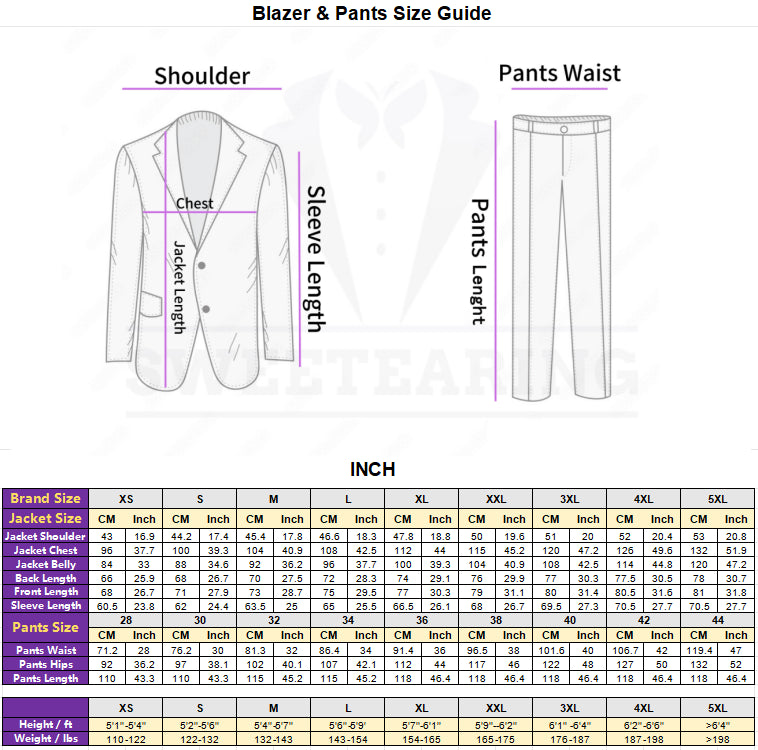 Men’s 3-Piece Casual Wedding Plaid Suit