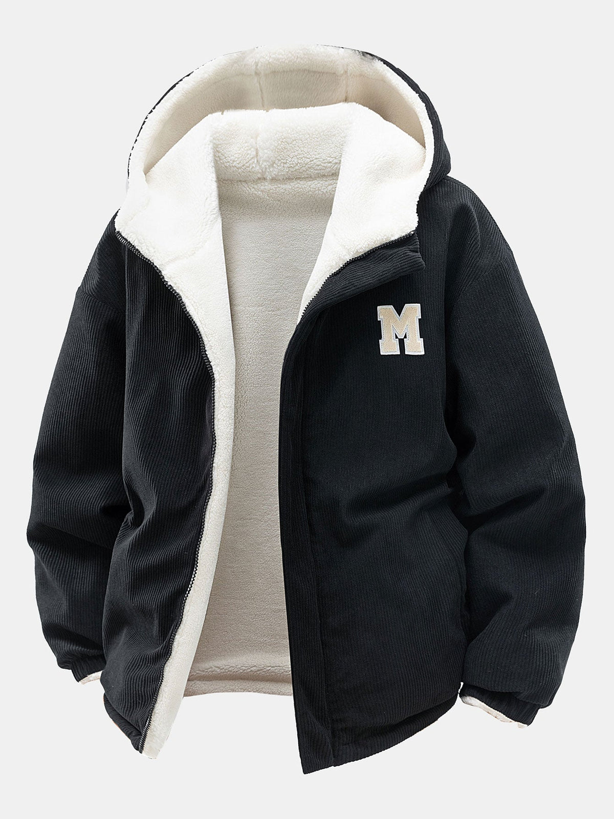 Teddy Corduroy Reversible Hooded Jacket