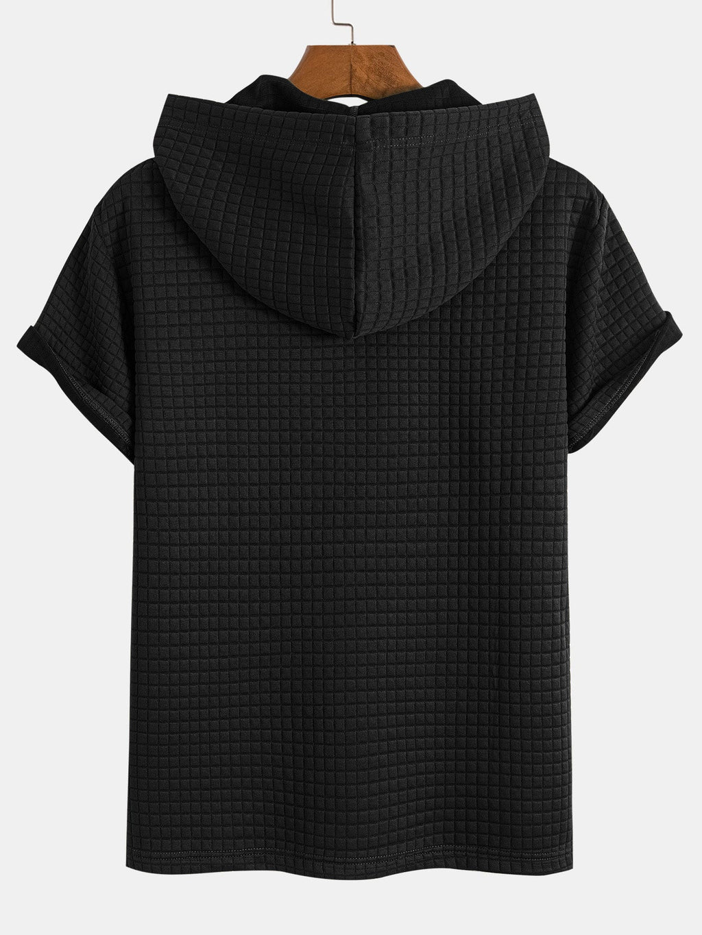 Kangaroo Pocket Waffle Hooded T-Shirt