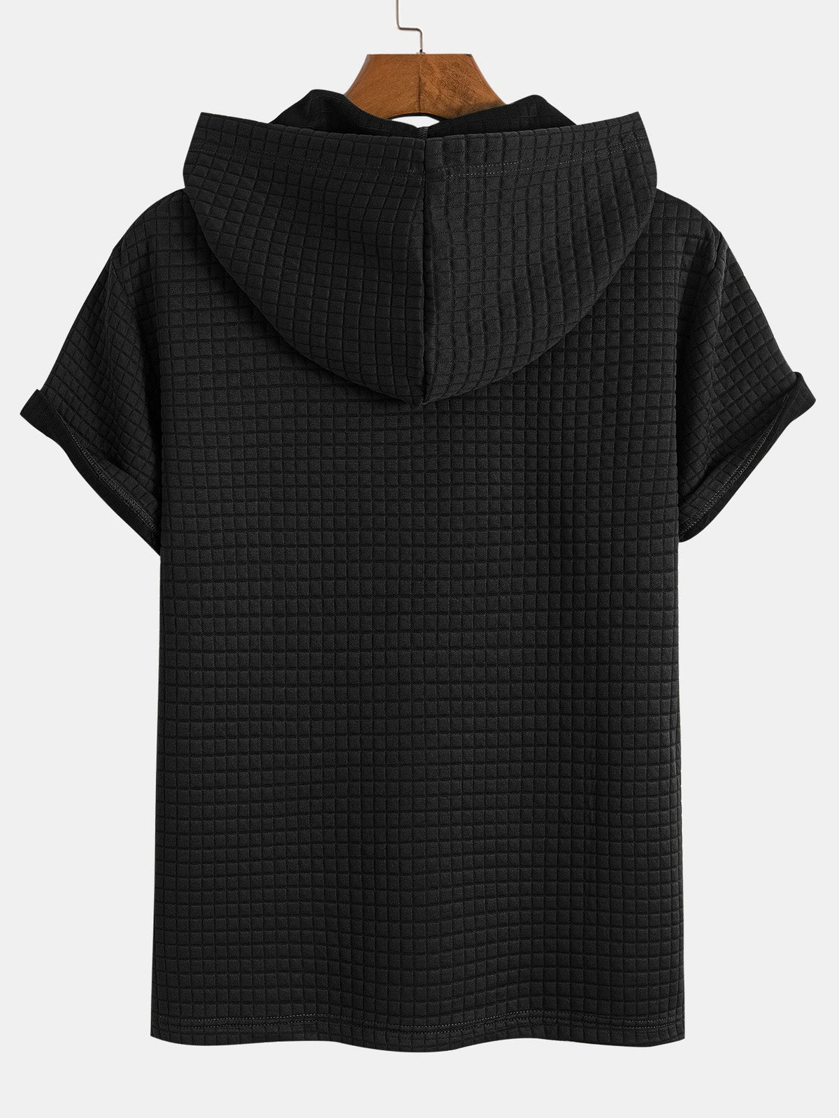 Kangaroo Pocket Waffle Hooded T-Shirt