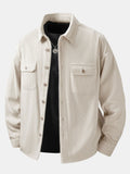 Corduroy Overshirt With Dual Chest Pockets