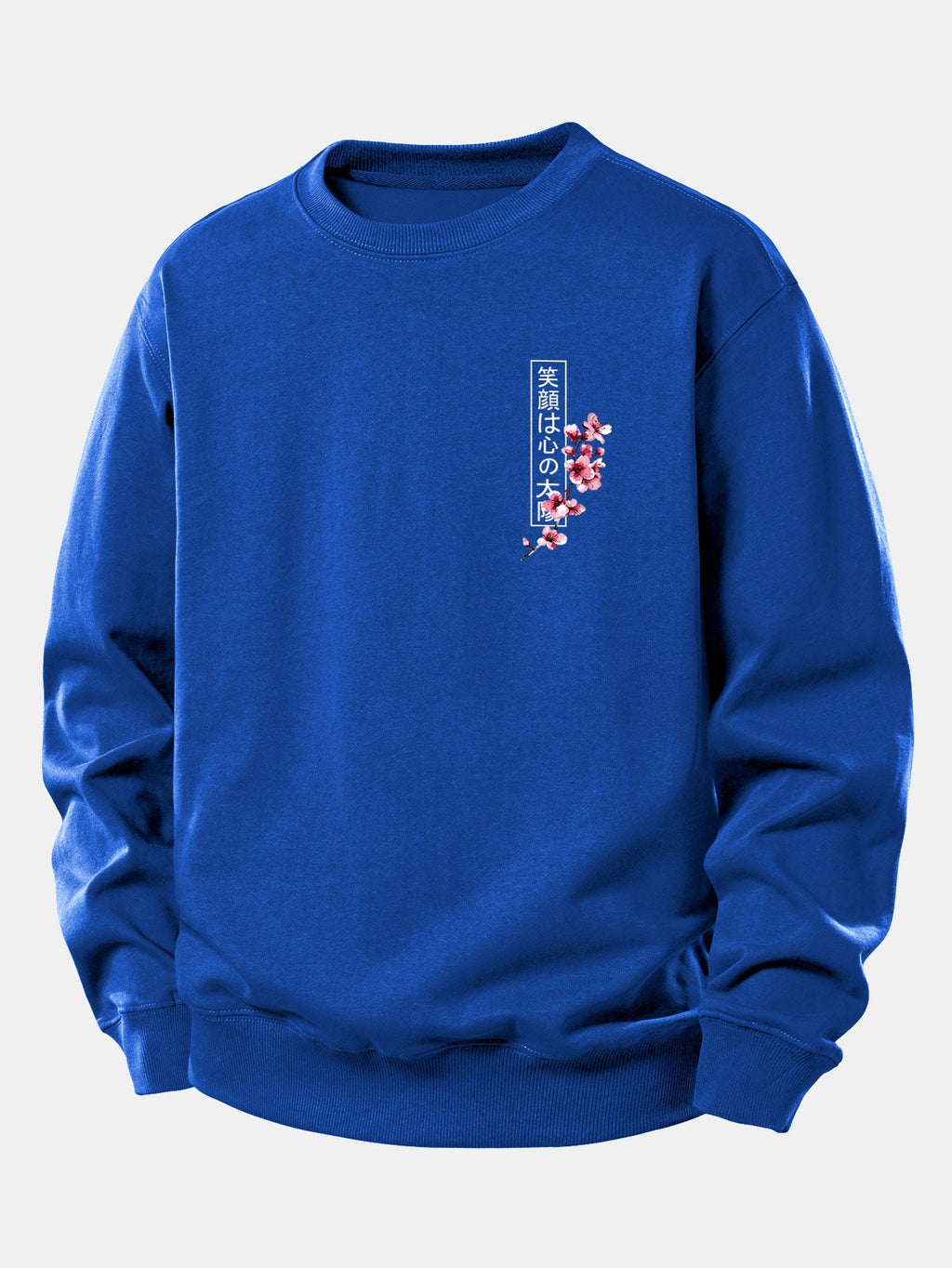 Japanese Samurai Katana Koi Fish Sakura Print Relax Fit Sweatshirt