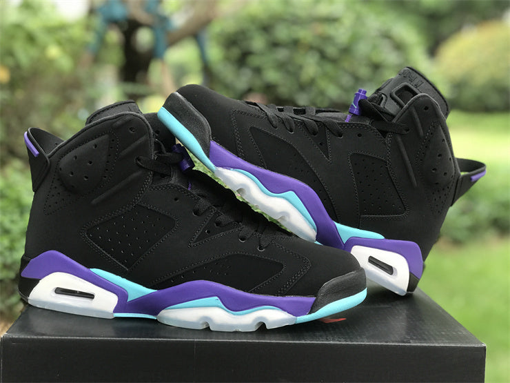 Air Jordan 6 Retro Aqua – Black / Aqua / Purple